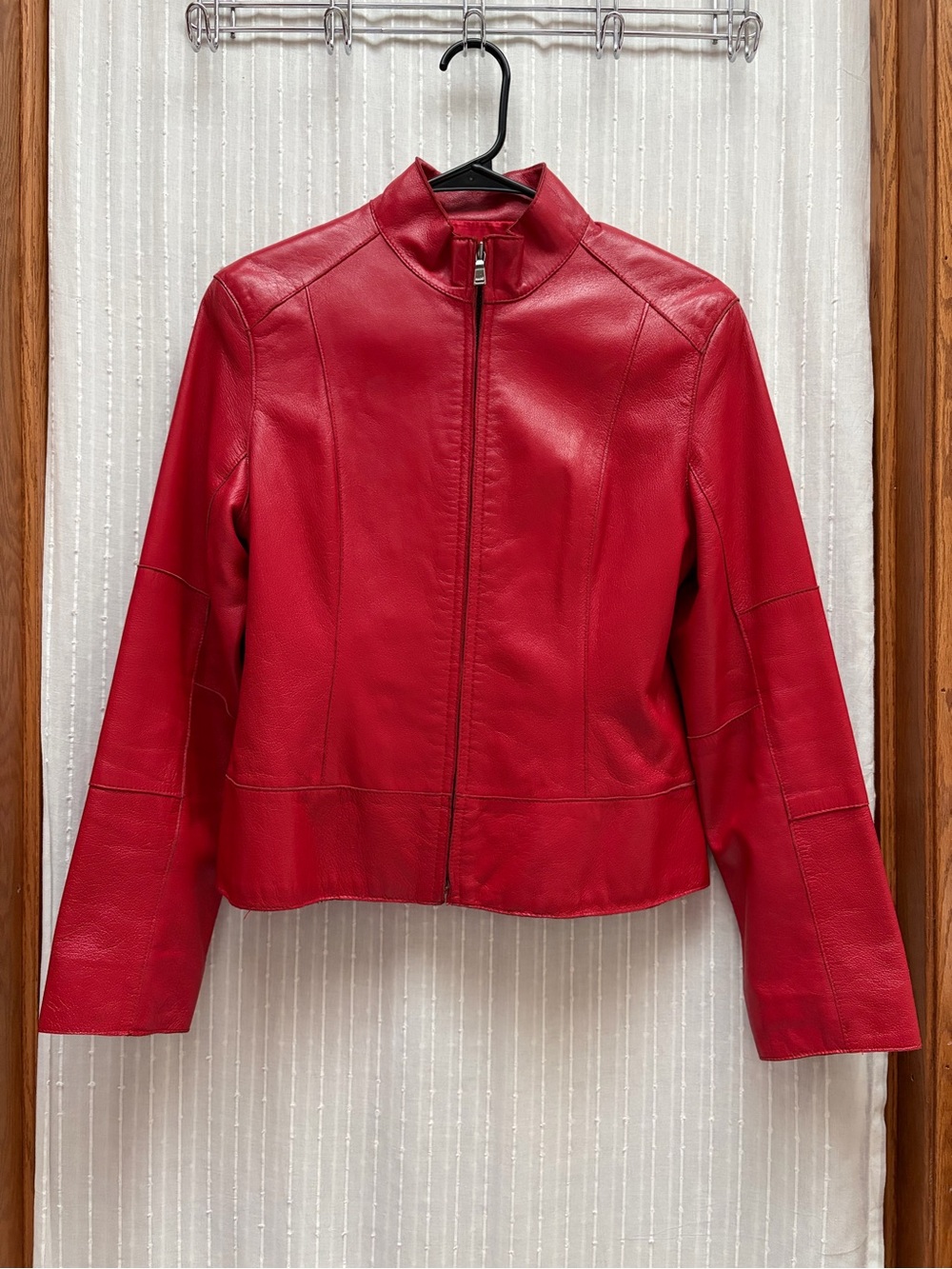 Marc New York Andrew Marc Red 100% Genuine Leather Women Jacket Sz S